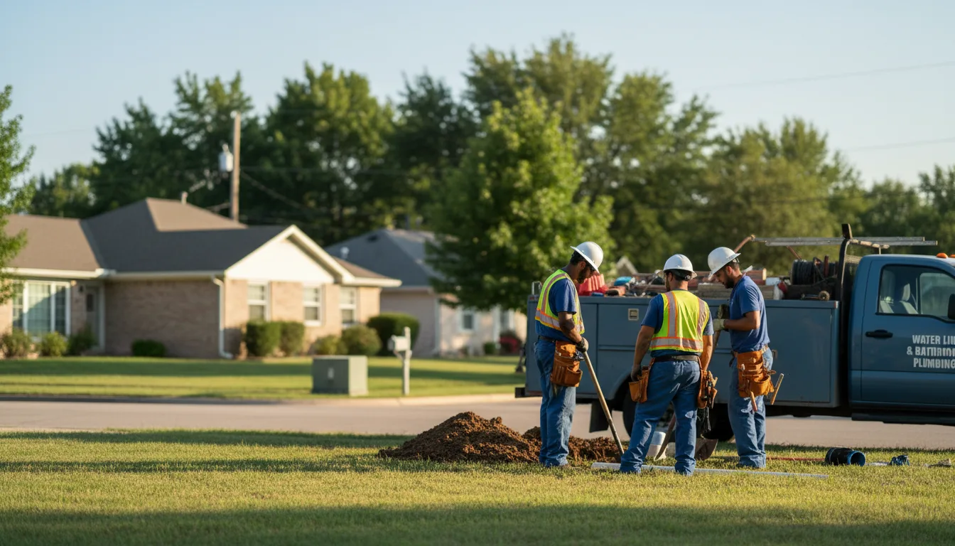 Residential water line and bathroom plumbing service in Longview, WA